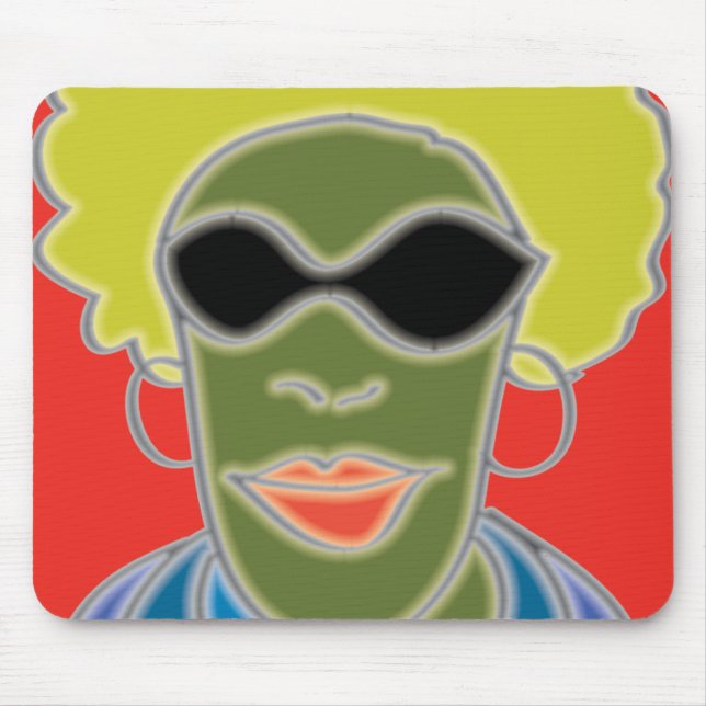 Afro-Left Your Mouse! Mouse Mat (Front)