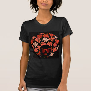 Afro Love Coral Red Pillow T-Shirt