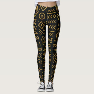 Afro-Luxe Gold Tribal  Leggings