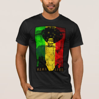 Afro - Mama Afro Africa Map Reggae T-Shirt