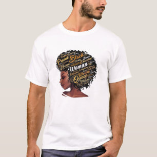 Afro Melanin Queen Tee Strong Black Natural Africa
