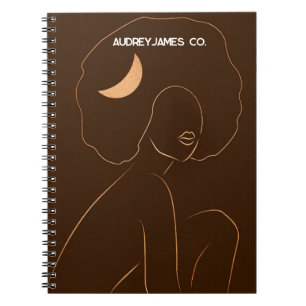 Afro Moon Girl Notebook