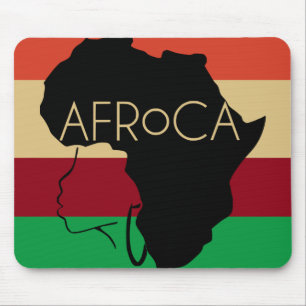 Afro Natural Black Hair Mouse Mat