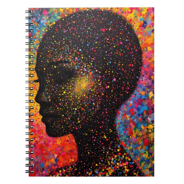 Afro Nebula Whisper – Black History Celebration Notebook (Front)