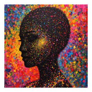 Afro Nebula Whisper – Black History Celebration Photo Print