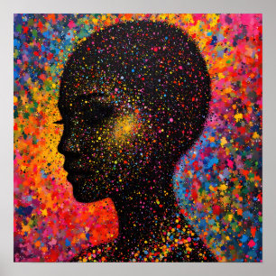 Afro Nebula Whisper – Black History Celebration Poster