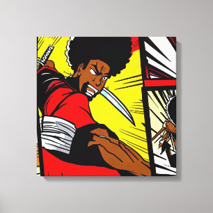 Afro Ninja Canvas Print