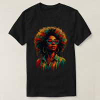 Afro Paint Drip Freedom Art 