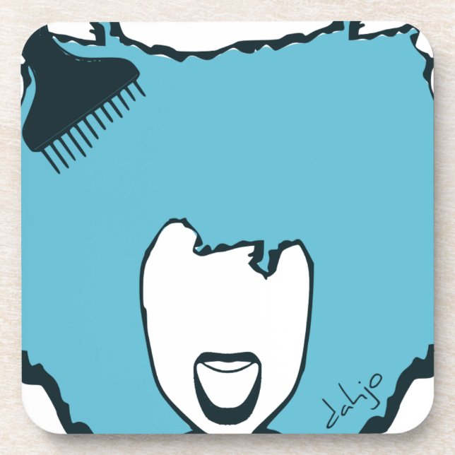 Afro Pick Coaster (Front)