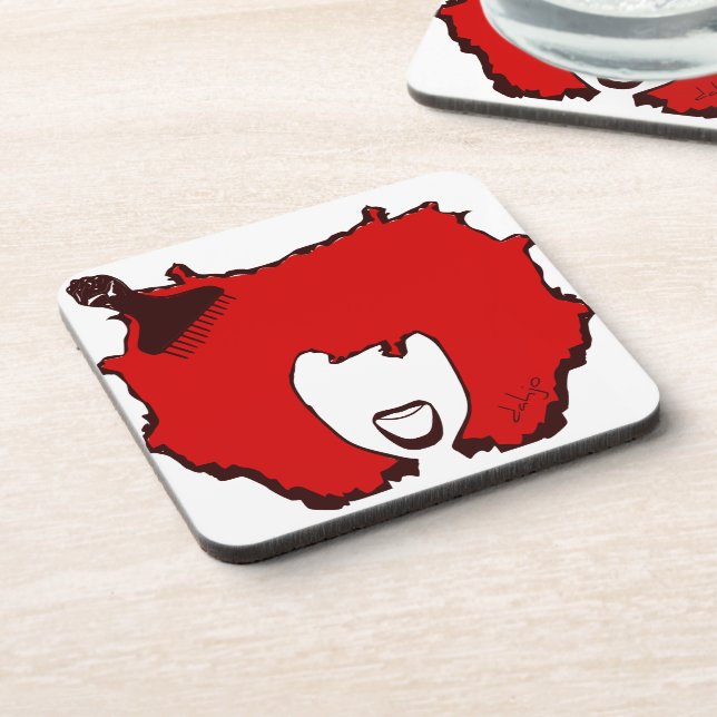 Afro Pick Coaster (Left Side)