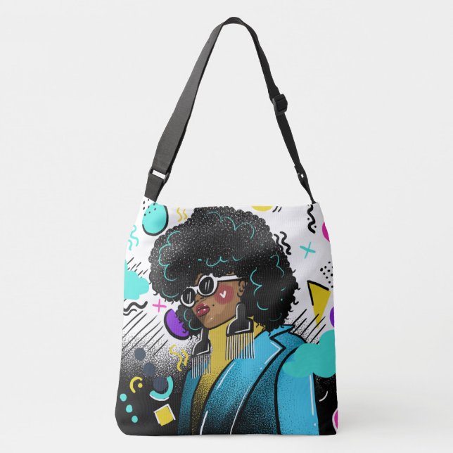 Afro Pick Crossbody Bag (Back)