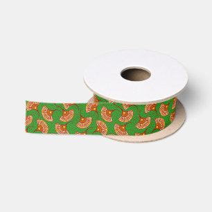 Afro Pop Ankara Fan Pattern Design Satin Ribbon