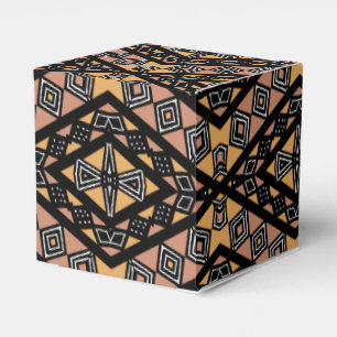 Afro Pop Modern Bogolan Mud Cloth Design Favour Box