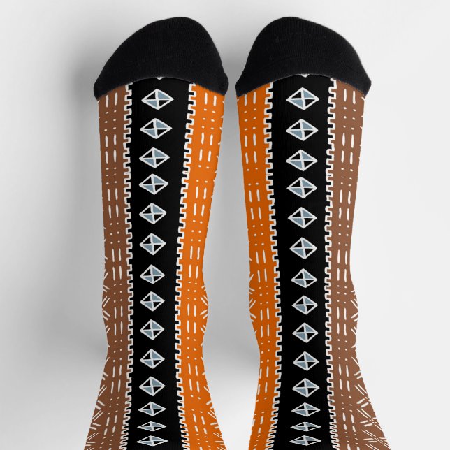 Afro Pop Modern Mudcloth Socks (Top)