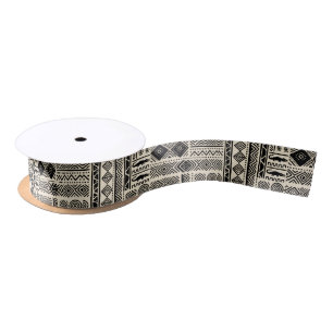 Afro Pop Mudcloth Design  Satin Ribbon