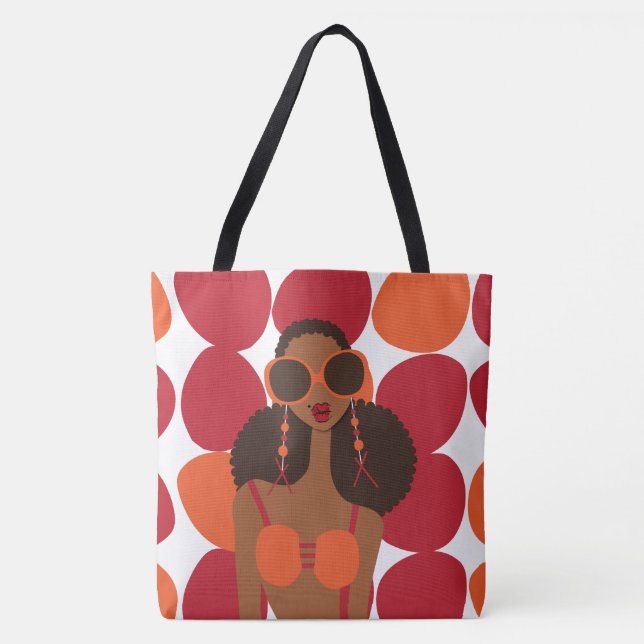 Afro Puffs Shoulder Tote (Front)