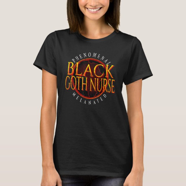 Afro Punk Clothing for African American Goths T-Shirt (Front)