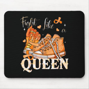 Afro Queen Multiple Sclerosis Survivor Orange Ribb Mouse Mat