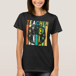 Afro Retro Black History Month Black Woman Teache T-Shirt