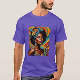 Afro Soul Diva Vibrant Art Tee