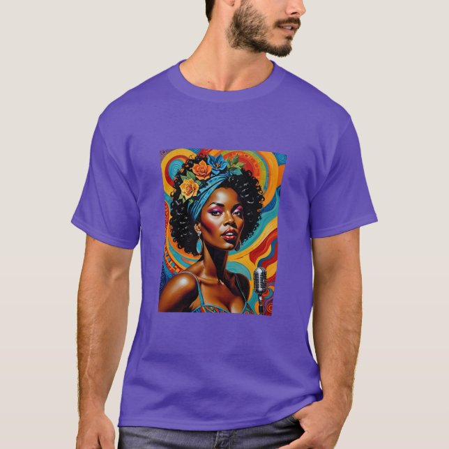 Afro Soul Diva Vibrant Art Tee (Front)
