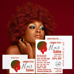 Afro Style, Hair Stylist, Hair Salon Advertising Flyer