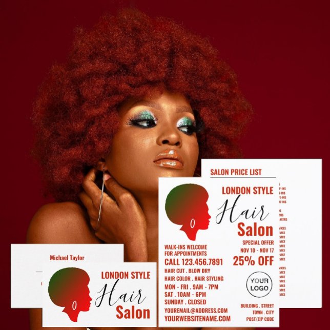 Afro Style, Hair Stylist, Hair Salon Advertising Flyer (Creator Uploaded)