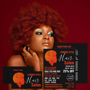 Afro Style, Hair Stylist, Hair Salon Advertising Flyer