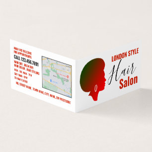 Afro Style, Hair Stylist, Hair Salon Loyalty Card, Business Card