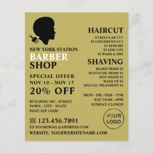 Afro Style, Men's Barbers Advertising Flyer