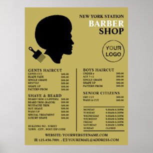 Afro Style, Men's Barbers Price List Poster