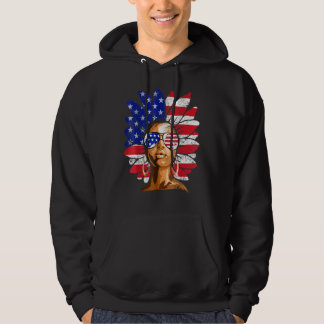 Afro Sunflower African American 4th Of July Melani Hoodie