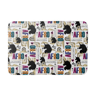 Afro Unicorn Bold Pattern Bath Mat