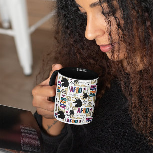 Afro Unicorn Bold Pattern Mug