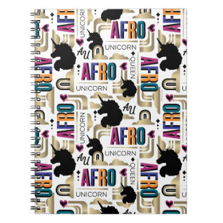 Afro Unicorn Bold Pattern Notebook