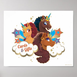 Afro Unicorn Cards & Gifts Birthday Table Sign