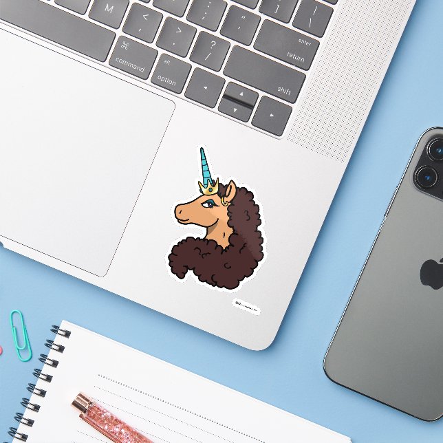 Afro Unicorn | Divine (Laptop w/ iPhone)
