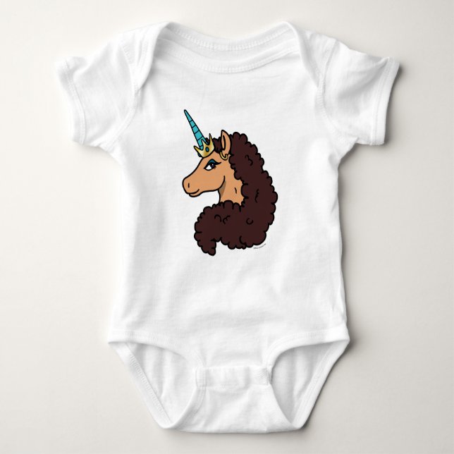 Afro Unicorn | Divine Baby Bodysuit (Front)