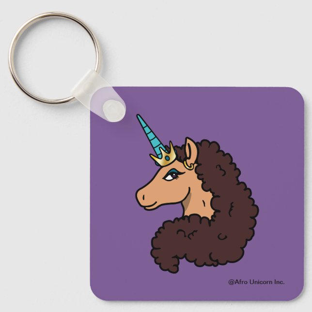 Afro Unicorn | Divine Key Ring (Front)