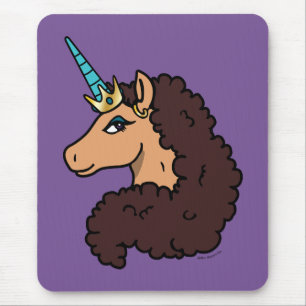 Afro Unicorn   Divine Mouse Mat