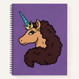 Afro Unicorn   Divine Notebook