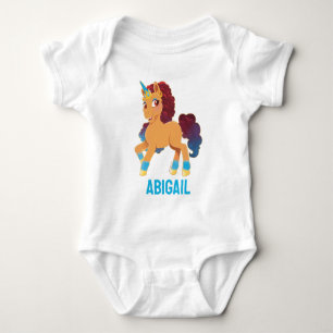 Afro Unicorn   Divine Prancing Baby Bodysuit