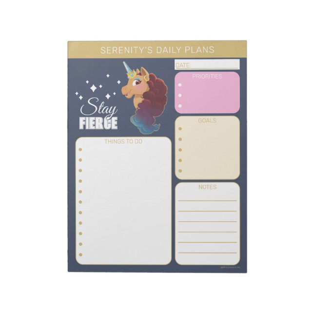 Afro Unicorn | Divine the Unicorn Notepad (Rotated)