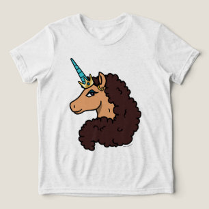 Afro Unicorn   Divine Tri-Blend Shirt