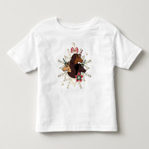 Afro Unicorn Festive Holiday Magical Toddler T-Shirt
