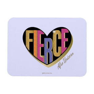 Afro Unicorn Fierce Heart Design Magnet