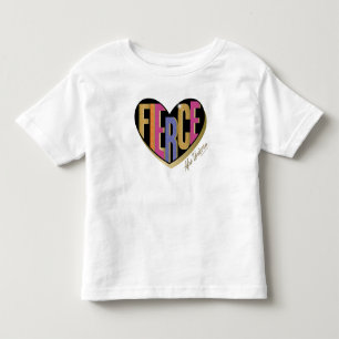 Afro Unicorn Fierce Heart Design Toddler T-Shirt