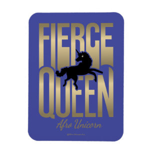 Afro Unicorn Fierce Queen Magnet