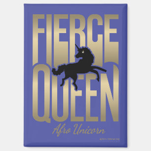 Afro Unicorn Fierce Queen Magnet