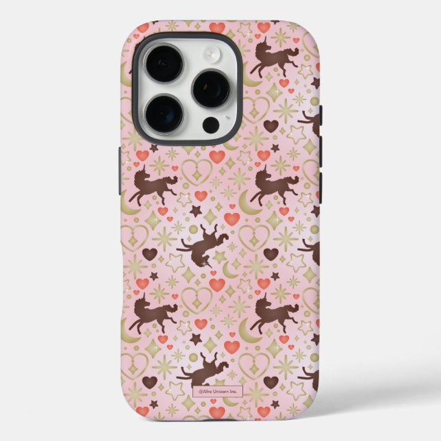 Afro Unicorn Heart & Star Pink  Pattern Case-Mate iPhone Case (Back)